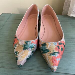 Floral Patterned Women's Flats